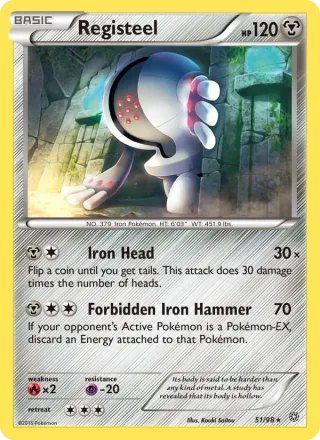 Registeel #51 · Ancient Origins Pokémon card