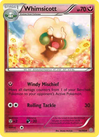 Whimsicott #56 · Ancient Origins Pokémon card