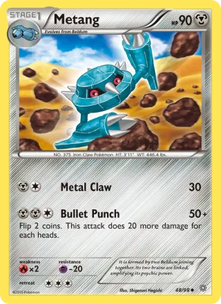 Metang #48 · Ancient Origins Pokémon card
