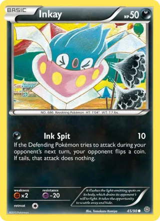 Inkay #45 · Ancient Origins Pokémon card
