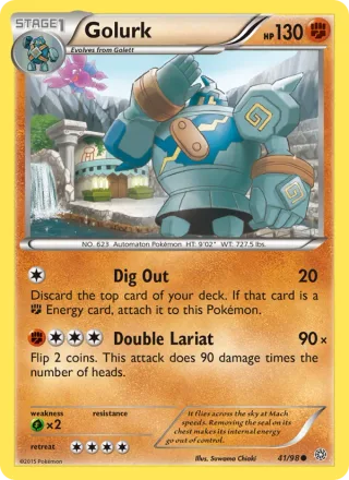 Golurk #41 · Ancient Origins Pokémon card