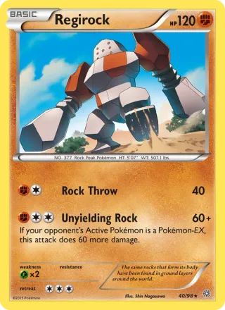 Regirock #40 · Ancient Origins Pokémon card