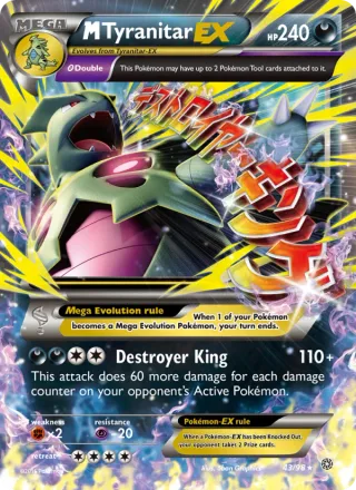 M Tyranitar EX #43 · Ancient Origins Pokémon card