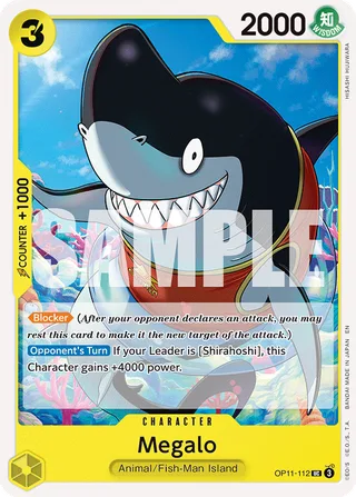 Megalo #OP11-112 · A Fist of Divine Speed Release Event Cards One Piece card