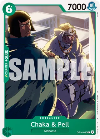 Chaka & Pell #OP14-030 · The Azure Sea's Seven One Piece card