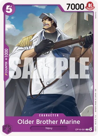 Older Brother Marine #OP16-061 · The Time of Battle Release Event Cards One Piece card