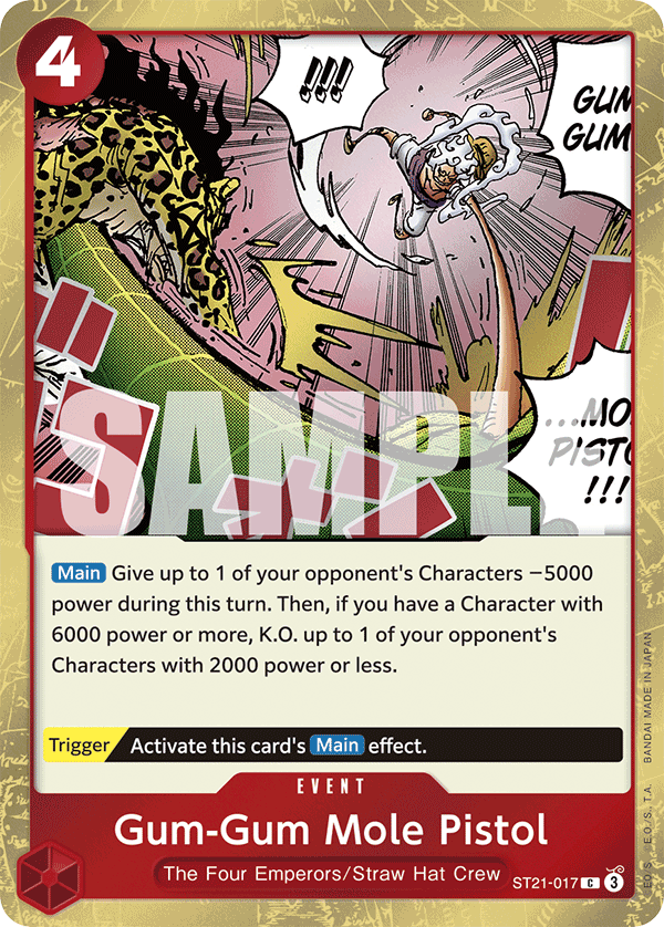 Gum-Gum Mole Pistol full card art