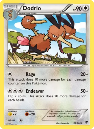 Dodrio #99 · XY Pokémon card