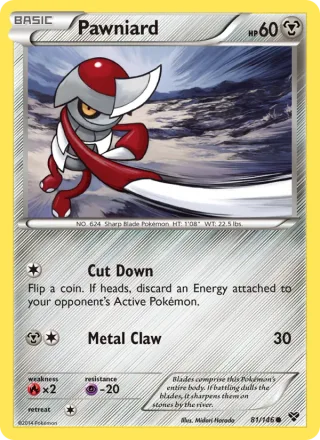 Pawniard #81 · XY Pokémon card