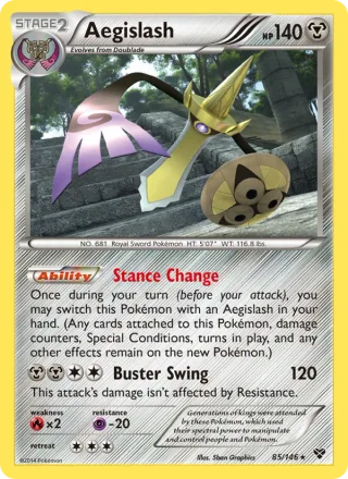Aegislash #85 · XY Pokémon card
