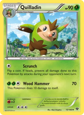 Quilladin #13 · XY Pokémon card