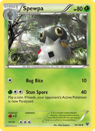 Spewpa #16 · XY Pokémon card