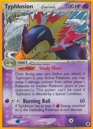 Typhlosion δ #12 · Dragon Frontiers Pokémon card