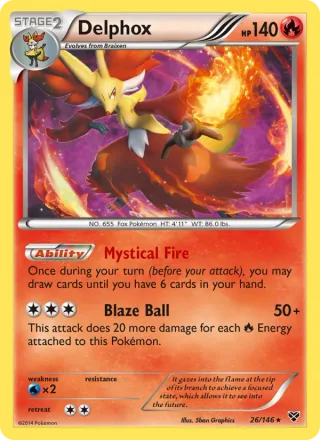 Delphox #26 · XY Pokémon card