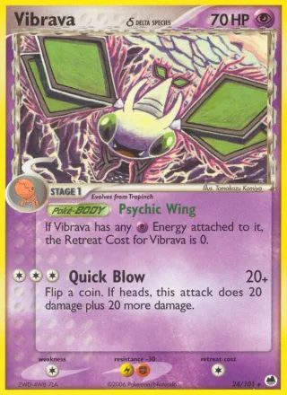 Vibrava δ #24 · Dragon Frontiers Pokémon card