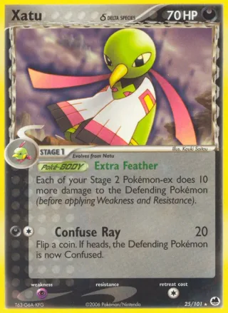 Xatu δ #25 · Dragon Frontiers Pokémon card
