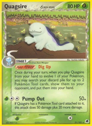 Quagsire δ #21 · Dragon Frontiers Pokémon card