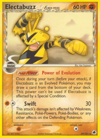 Electabuzz δ #29 · Dragon Frontiers Pokémon card
