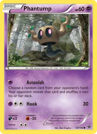 Phantump #54 · XY Pokémon card
