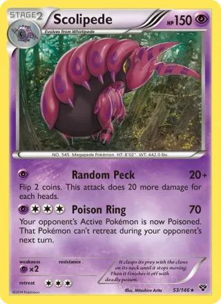 Scolipede #53 · XY Pokémon card