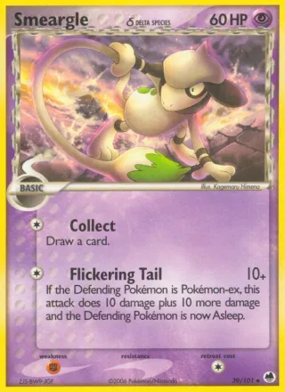 Smeargle δ #39 · Dragon Frontiers Pokémon card