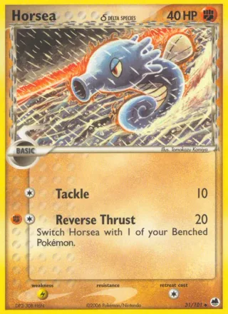 Horsea δ #31 · Dragon Frontiers Pokémon card