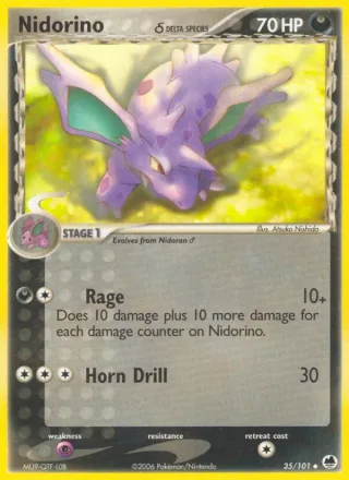 Nidorino δ #35 · Dragon Frontiers Pokémon card