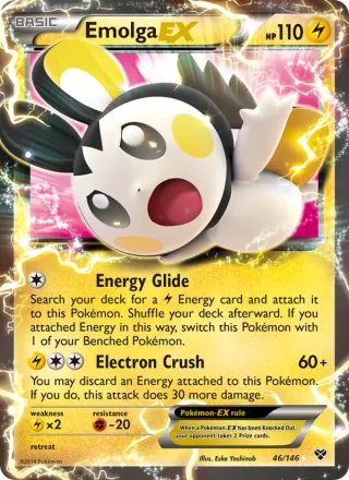 Emolga EX #46 · XY Pokémon card