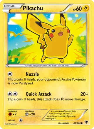 Pikachu #42 · XY Pokémon card