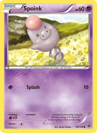 Spoink #49 · XY Pokémon card