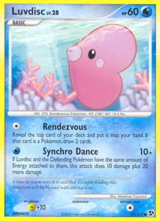 Luvdisc #77 · Great Encounters Pokémon card
