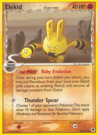 Elekid δ #48 · Dragon Frontiers Pokémon card