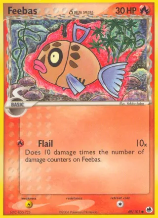 Feebas δ #49 · Dragon Frontiers Pokémon card