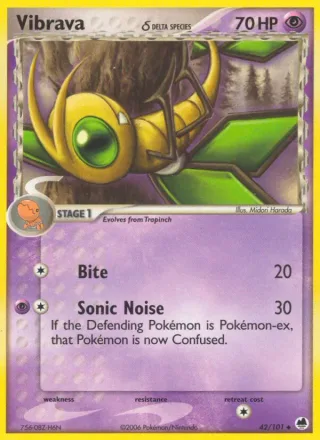 Vibrava δ #42 · Dragon Frontiers Pokémon card