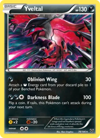 Yveltal #78 · XY Pokémon card