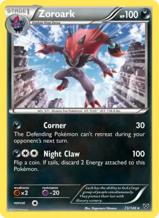 Zoroark #73 · XY Pokémon card