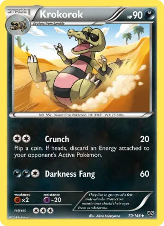 Krokorok #70 · XY Pokémon card