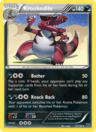 Krookodile #71 · XY Pokémon card