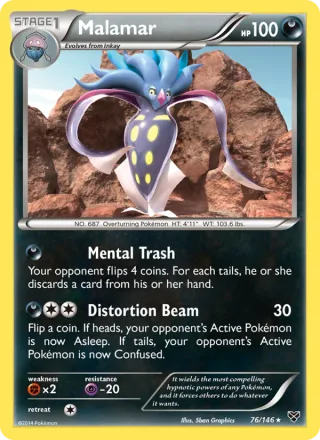 Malamar #76 · XY Pokémon card