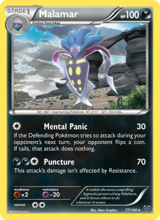 Malamar #77 · XY Pokémon card