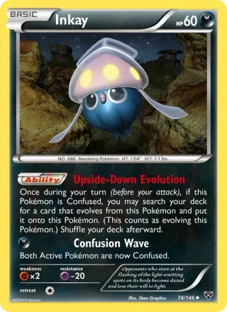 Inkay #74 · XY Pokémon card