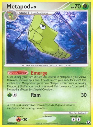 Metapod #47 · Great Encounters Pokémon card