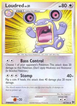 Loudred #44 · Great Encounters Pokémon card