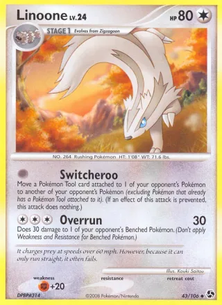 Linoone #43 · Great Encounters Pokémon card