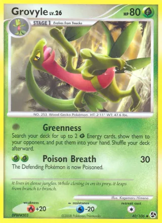 Grovyle #40 · Great Encounters Pokémon card
