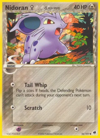 Nidoran♀ δ #56 · Dragon Frontiers Pokémon card