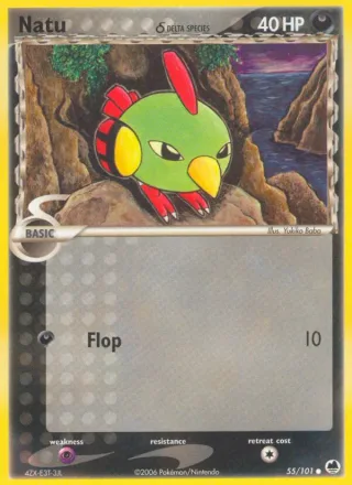 Natu δ #55 · Dragon Frontiers Pokémon card