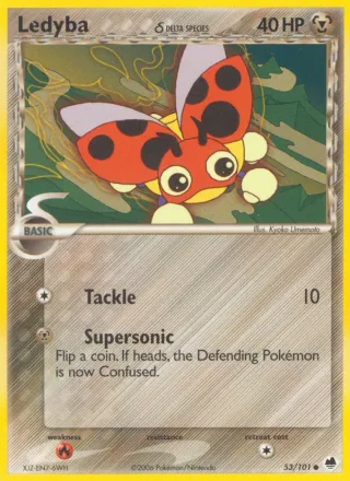Ledyba δ #53 · Dragon Frontiers Pokémon card