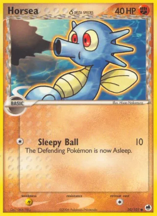 Horsea δ #50 · Dragon Frontiers Pokémon card