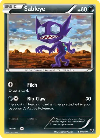 Sableye #68 · XY Pokémon card